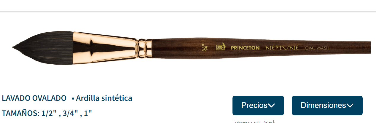 Pincel Ovalado Neptune - Princeton - Imagen 2