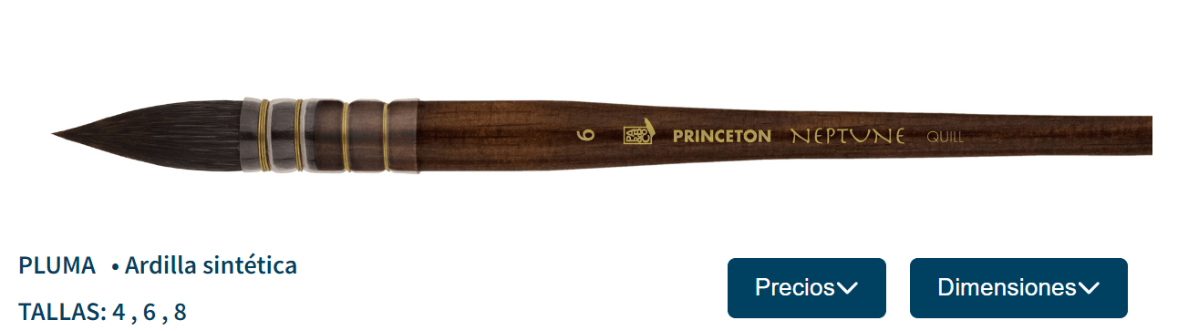 Pincel Redondo de Punta Neptune - Princeton - Imagen 2