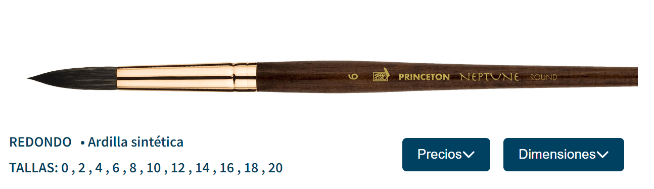 Pincel Redondo Neptune - Princeton - Imagen 2