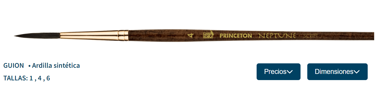 Pincel Diseñador Neptune - Princeton - Imagen 2